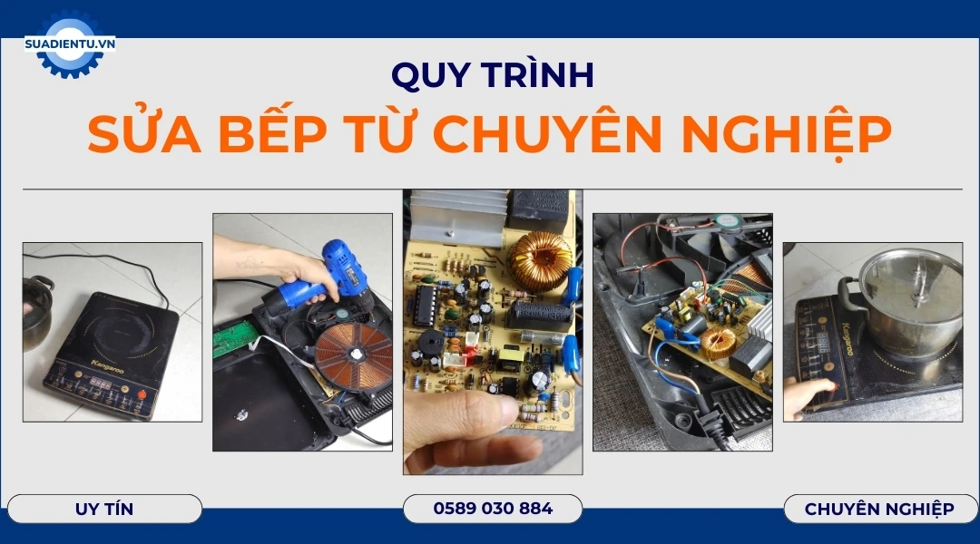 Quy trình sửa chữa bếp từ Phường Sài Gòn tại nhà của Suadientu.vn