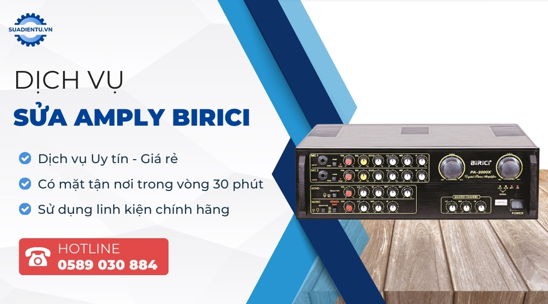 sửa amply birici