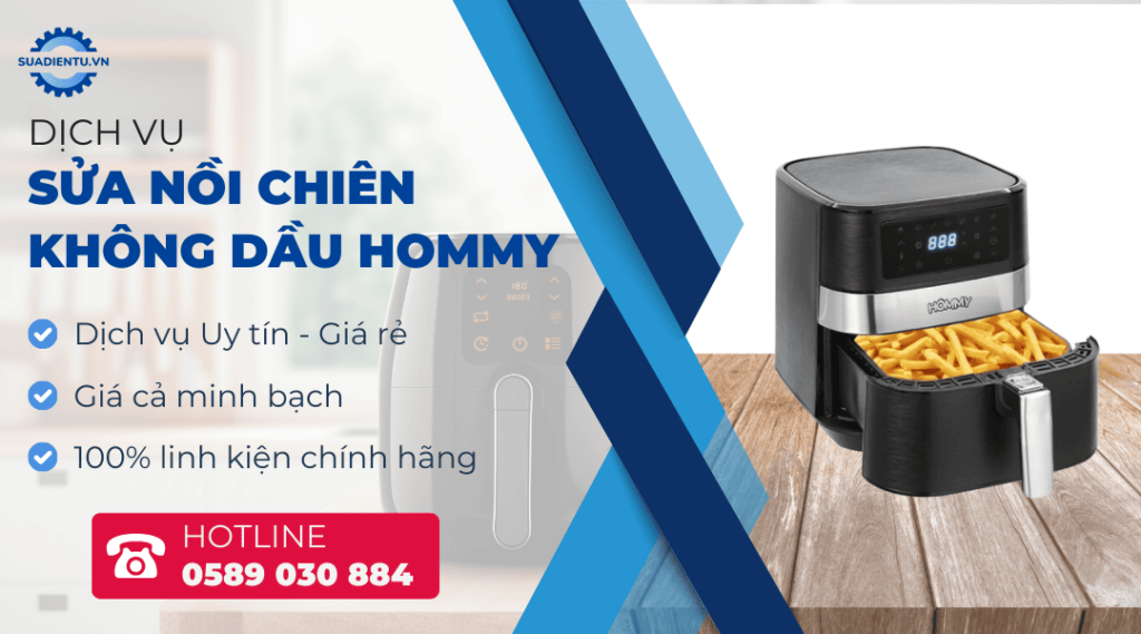 sửa nồi chiên không dầu hommy