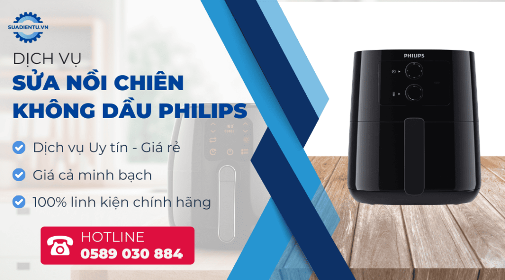 sửa nồi chiên không dầu philips