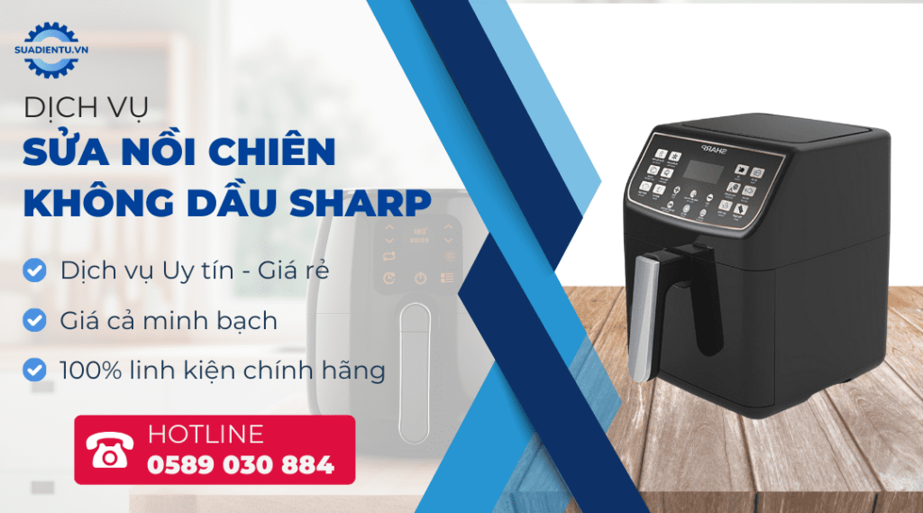 sửa nồi chiên không dầu sharp