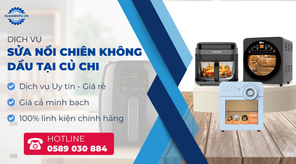 sửa nồi chiên không dầu tại củ chi