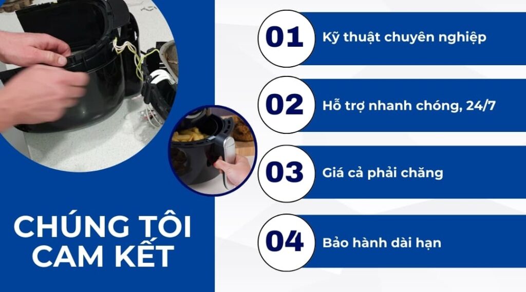 Sửa nồi chiên không dầu tất cả các hãng