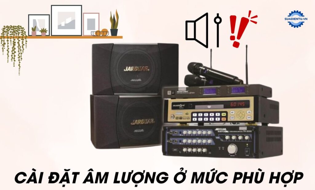 Âm lượng amply quá cao