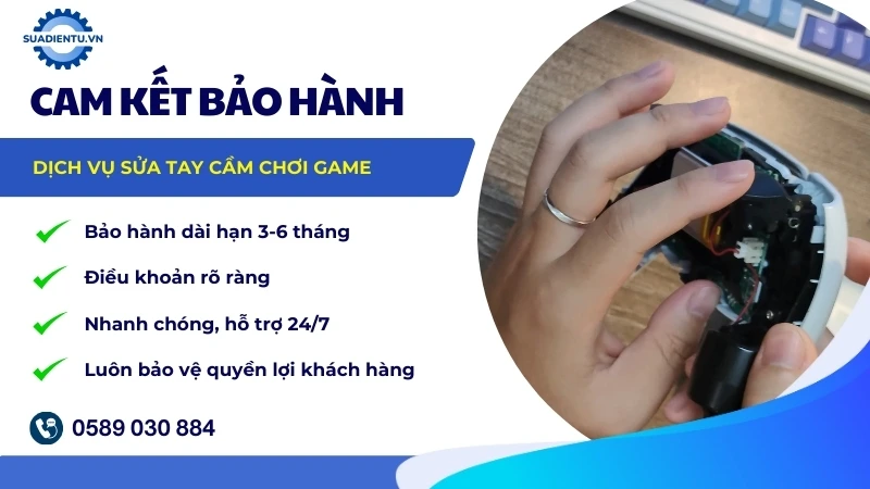 Chính sách bảo hành dịch vụ sửa tay cầm chơi game