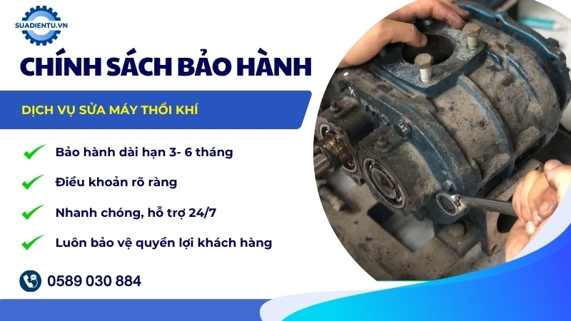 Chính sách bảo hành dịch vụ sửa máy thổi khí của Suadientu.vn