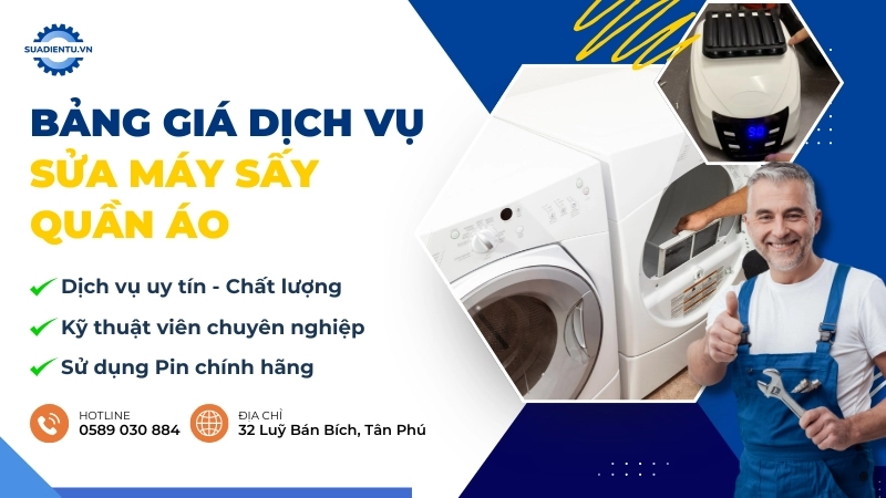 bảng giá sửa máy sấy quần áo