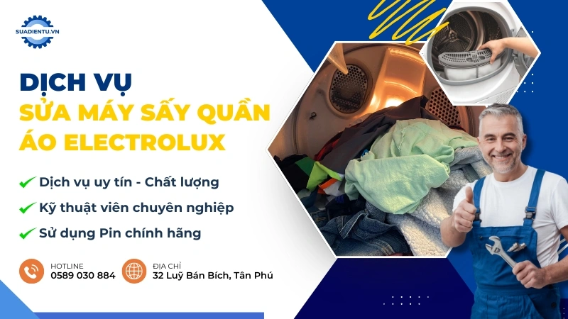 sửa máy sấy quần áo Electrolux
