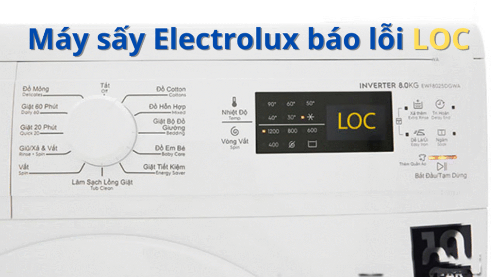 Mã lỗi máy sấy quần áo Electrolux
