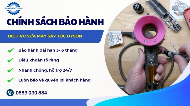 Cam kết bảo hành máy sấy tóc Dyson & Hỗ trợ sau sửa chữa