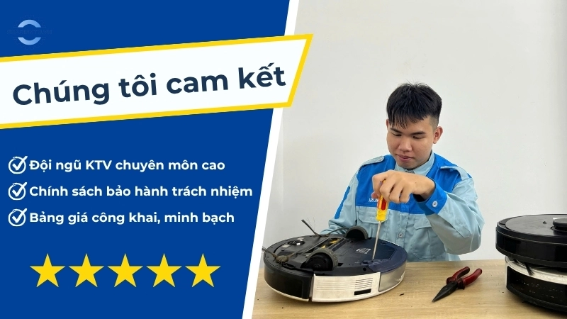 Kỹ thuật viên Sửa Điện Tử sửa robot hút bụi Xiaomi, Ecovacs, iRobot, Dreame với linh kiện chính hãng, dịch vụ uy tín tại Hà Nội và TP.HCM