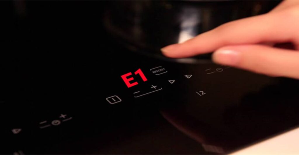 Bếp từ báo lỗi E1