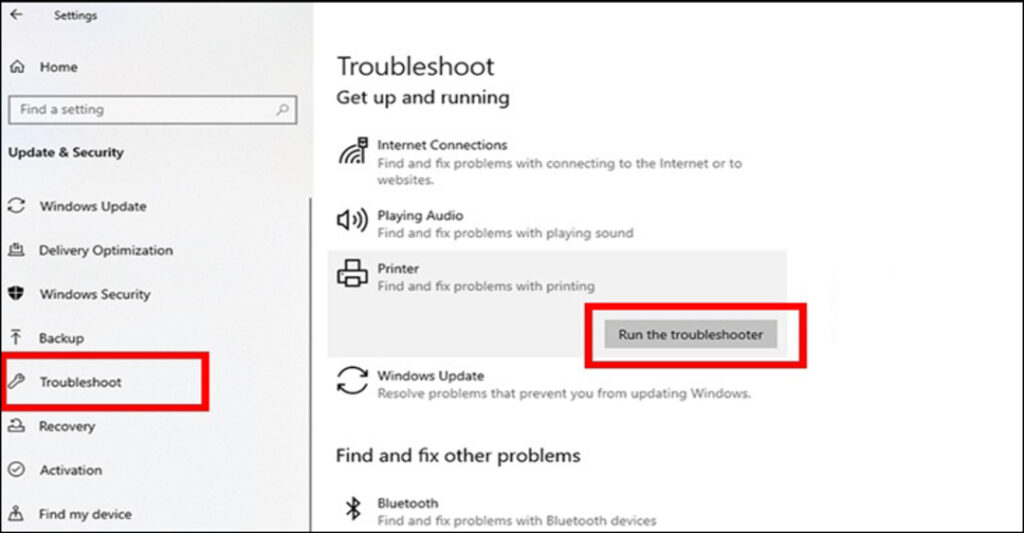 Hướng dẫn khắc phục lỗi kết nối máy in chi tiết