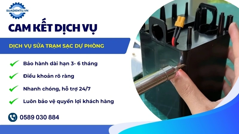 Cam kết dịch vụ khi sửa trạm sạc dự phòng giá rẻ tại Sửa Điện Tử