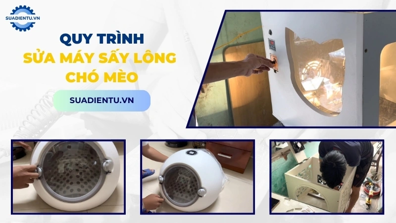 Quy trình sửa chữa máy sấy lông chó mèo tại nhà của Sửa Điện Tử
