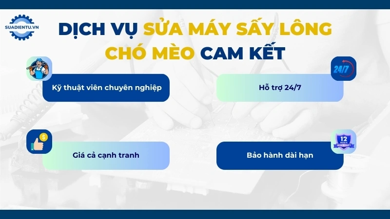 Lợi ích khi lựa chọn dịch vụ sửa máy sấy lông chó mèo giá rẻ của Sửa Điện Tử