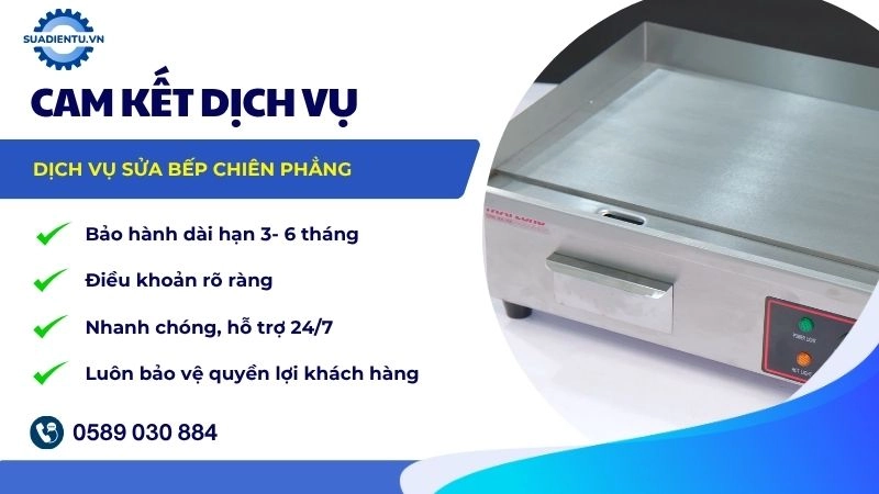 Cam kết chất lượng dịch vụ sửa bếp chiên rán mặt phẳng tại TP.HCM