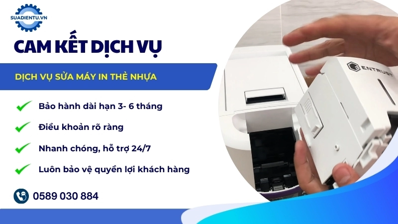 Cam kết dịch vụ sửa chữa máy in thẻ nhựa của Sửa Điện Tử