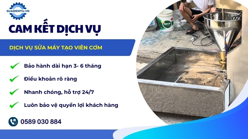 Chính sách bảo hành dịch vụ sửa máy vo viên cơm