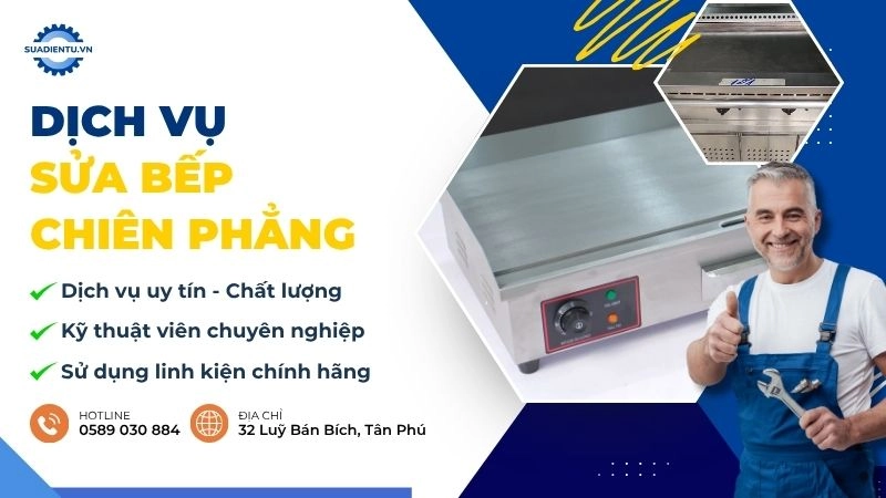 dịch vụ sửa bếp chiên phẳng