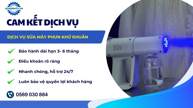 Chính sách bảo hành dịch vụ sửa máy phun sương khử khuẩn
