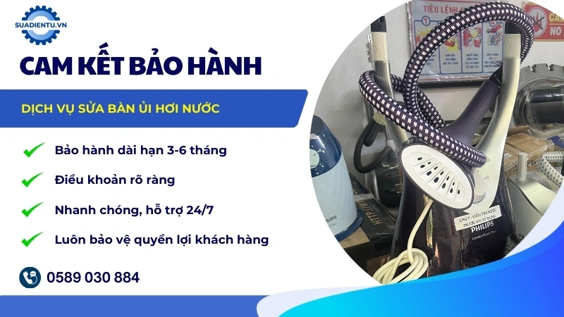 Cam kết bảo hành bàn ủi hơi nước sau khi sửa chữa tại Quận 6